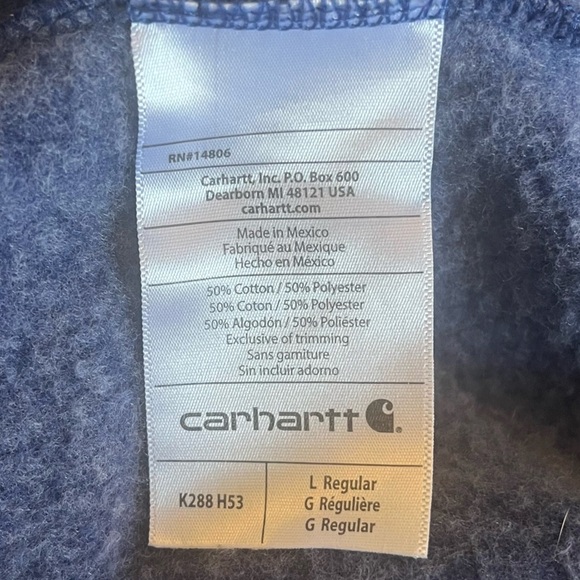 Carhartt Loose Fit Midweight Logo Sleeve Graphic Hooded Sweatshirt Size L - Picture 8 of 10